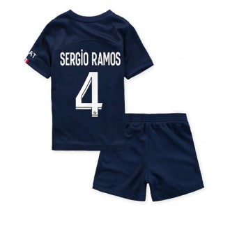 Paris Saint-Germain Sergio Ramos #4 Hjemmedraktsett Barn 2022-23 Kortermet (+ korte bukser)